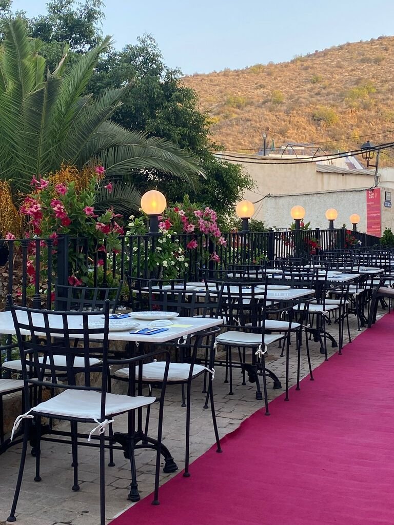View of the restaurant's terrace tables