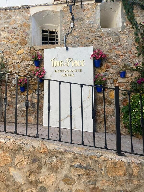 Time&Place restaurant plaque